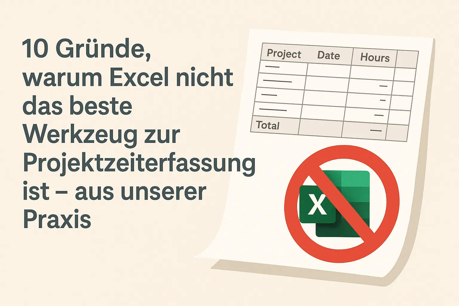 10 Gründe gegen Excel für die Projektzeiterfassung