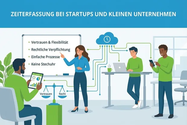Zeiterfassung bei Startups und kleinen Unternehmen